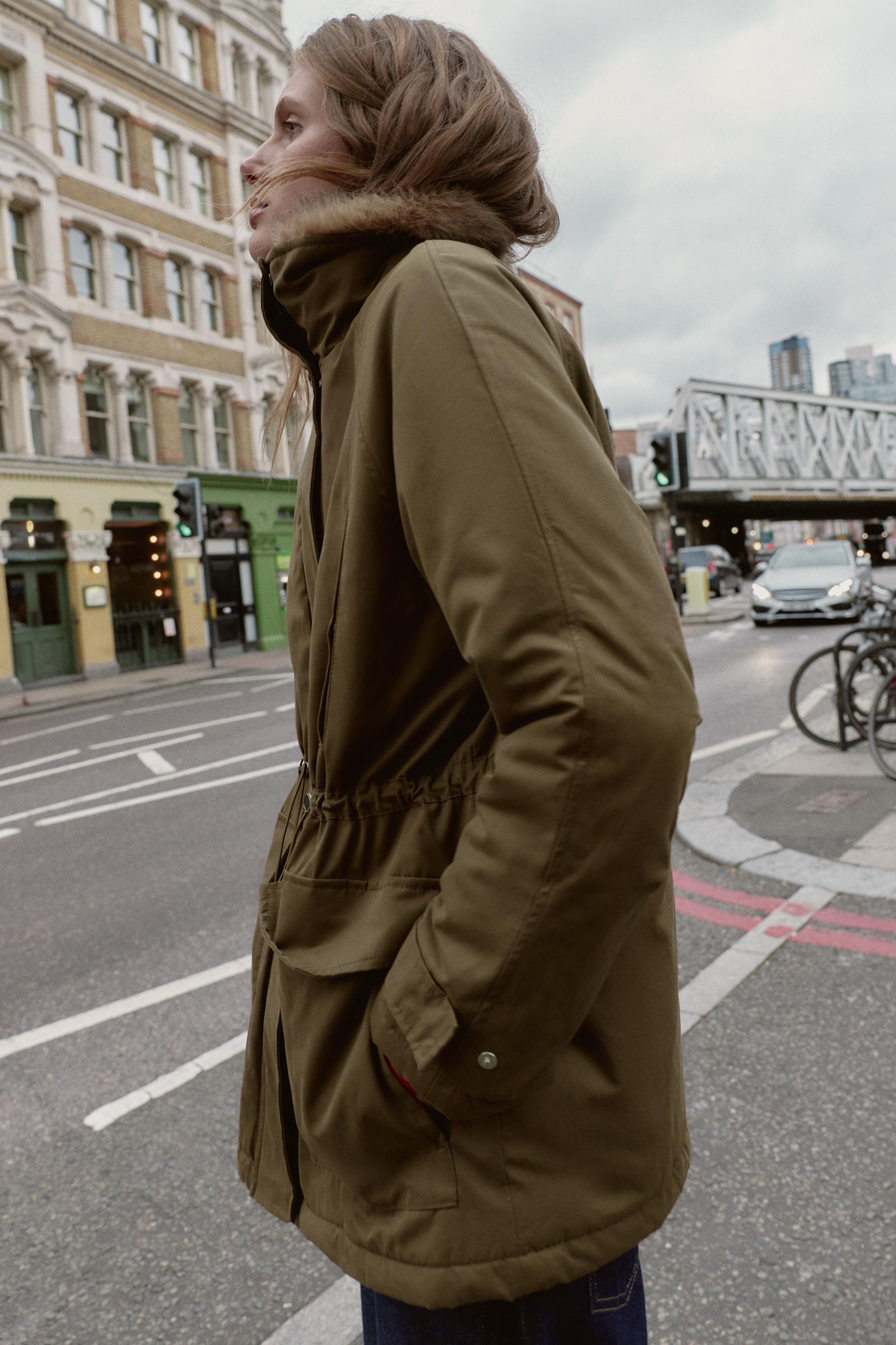 Parka 837k様 FAUX FUR INTERIOR PADDED PARKA - Khaki | ZARA United States