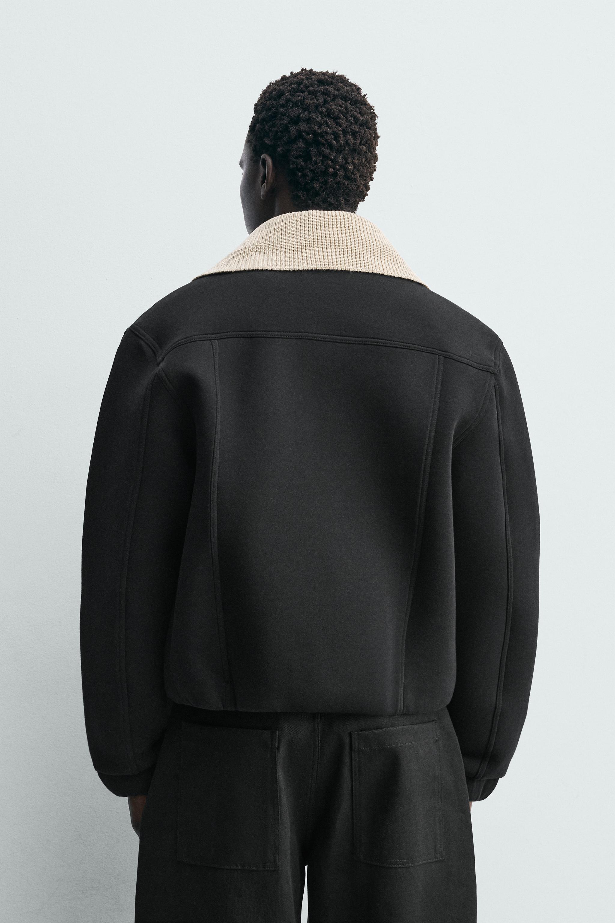 BLOUSON TECHNIQUE COL EN CONTRASTE