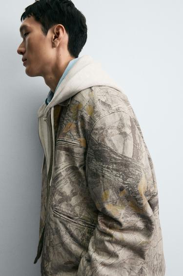 WASHED JACKET ABSTRACT PRINT - Printed by Zara - Image 5