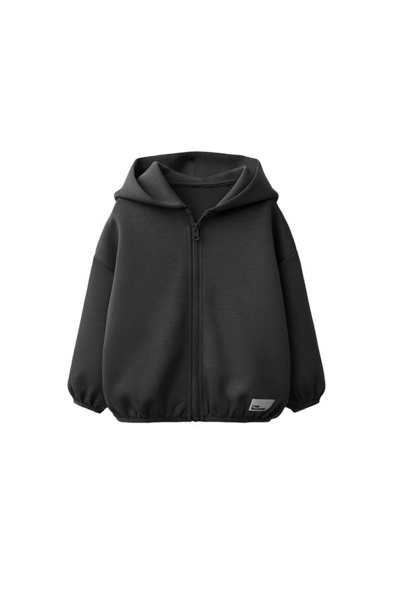 Zara INTERLOCK ZIP SWEATSHIRT - Anthracite grey - Image 0