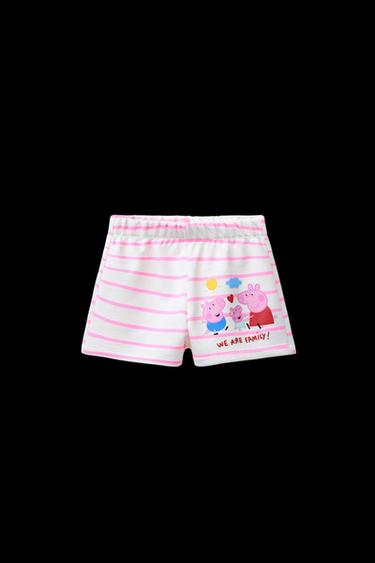 Zara PEPPA PIG ™ STRIPED PLUSH SHORTS - Pink - Image 0