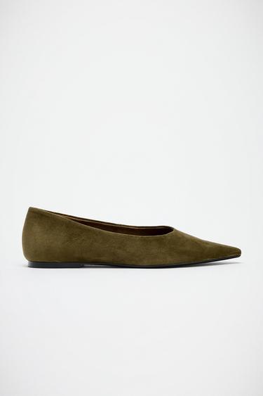 BAILARINA PUNTA ANTE - Verde Oliva de Zara