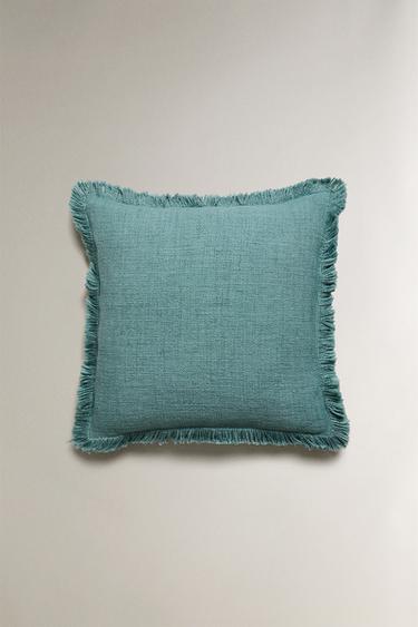 HOUSSE DE COUSSIN FRANGES - Bleu chiné de Zara - Image 1