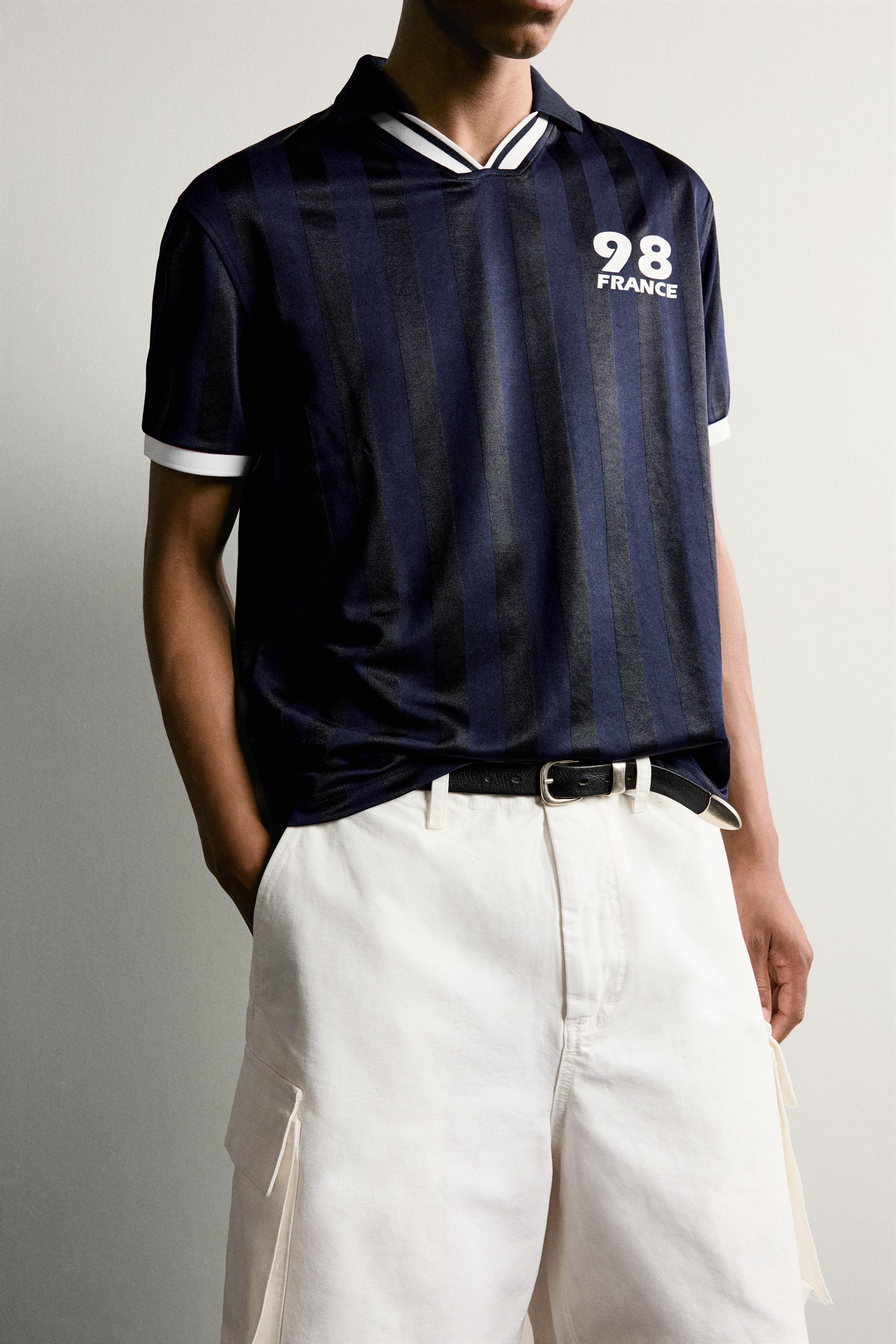 Мужские рубашки Zara FRANCE 98 FIFA WORLD CUP™ FIFA CLASSICS TECHNICAL POLO — фото 6