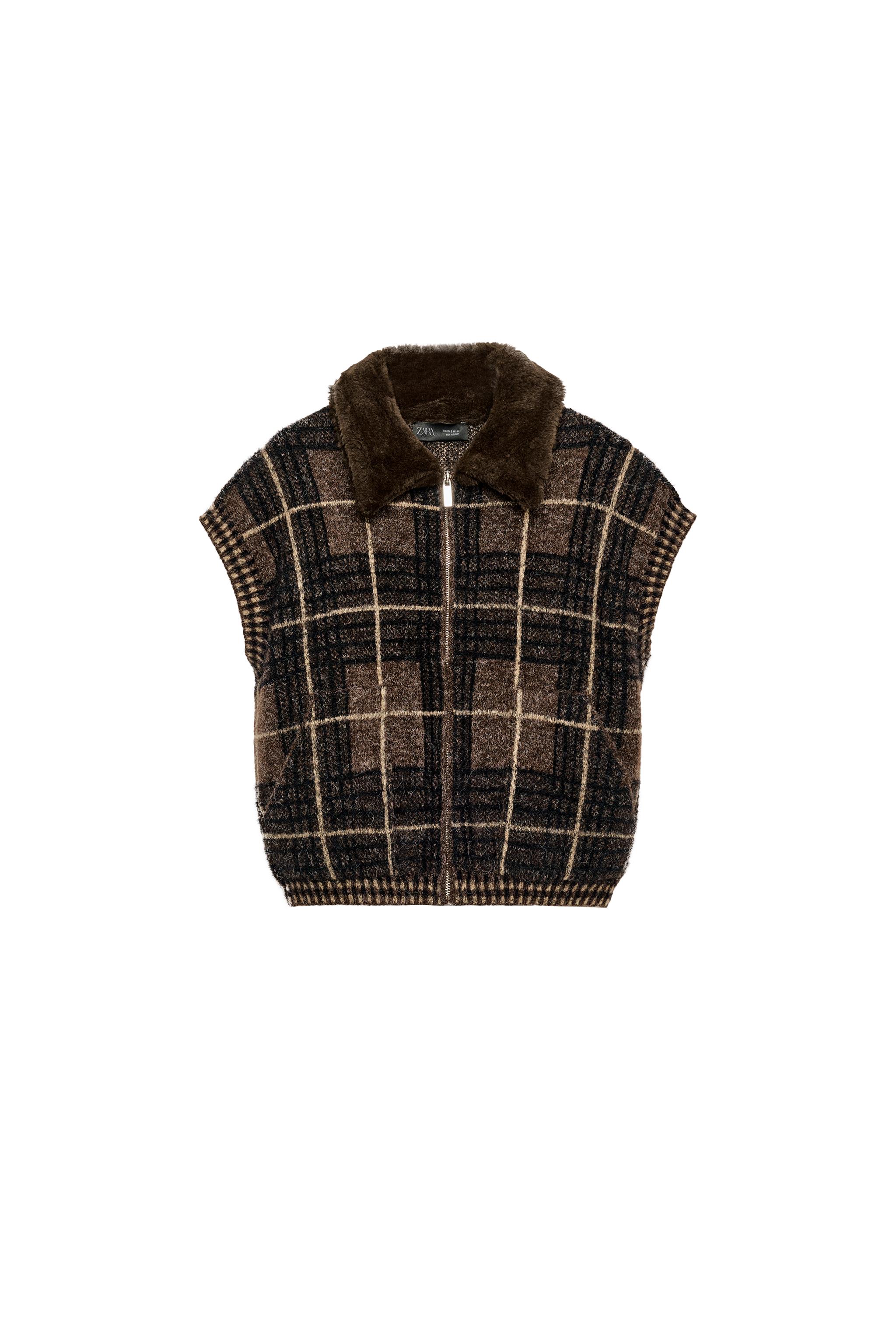 CONTRAST CHECK KNIT VEST - Multicoloured | ZARA South Africa