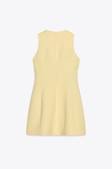 ROBE COURTE VOLUME ZW COLLECTION - Jaune clair de Zara - Image 5