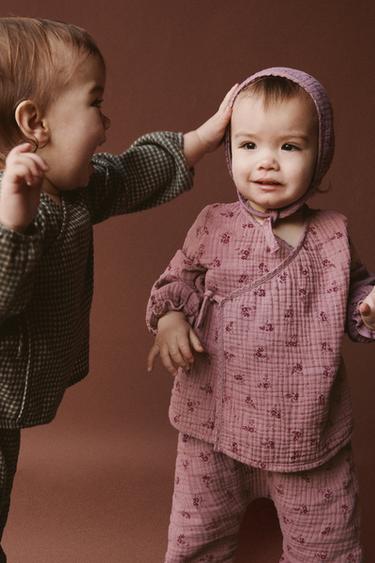 ZARA TIMELESS - FLORAL TEXTURED SET - Dark pink by Zara