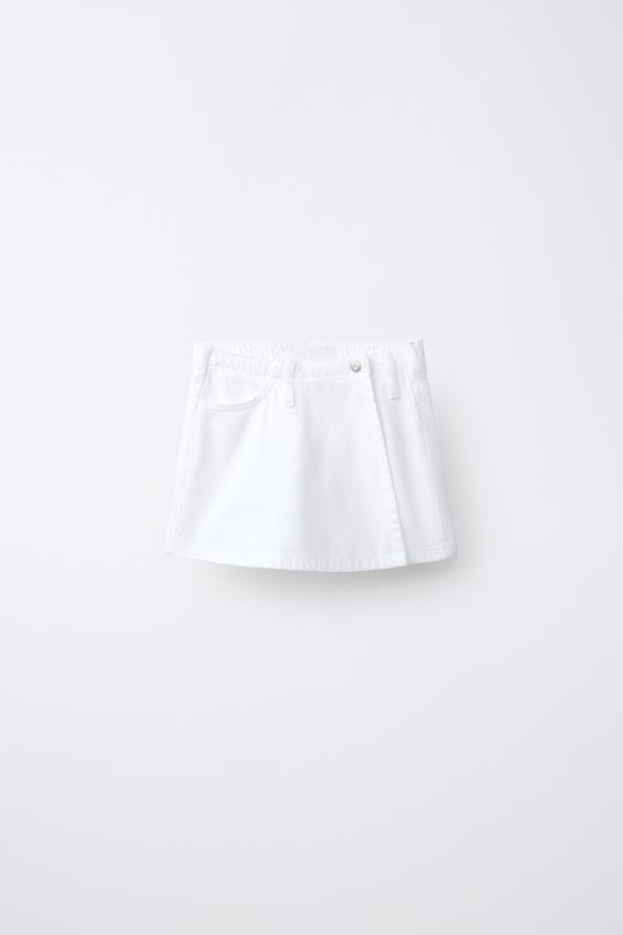 DENIM BERMUDA SKIRT - White de Zara - Imagen 0