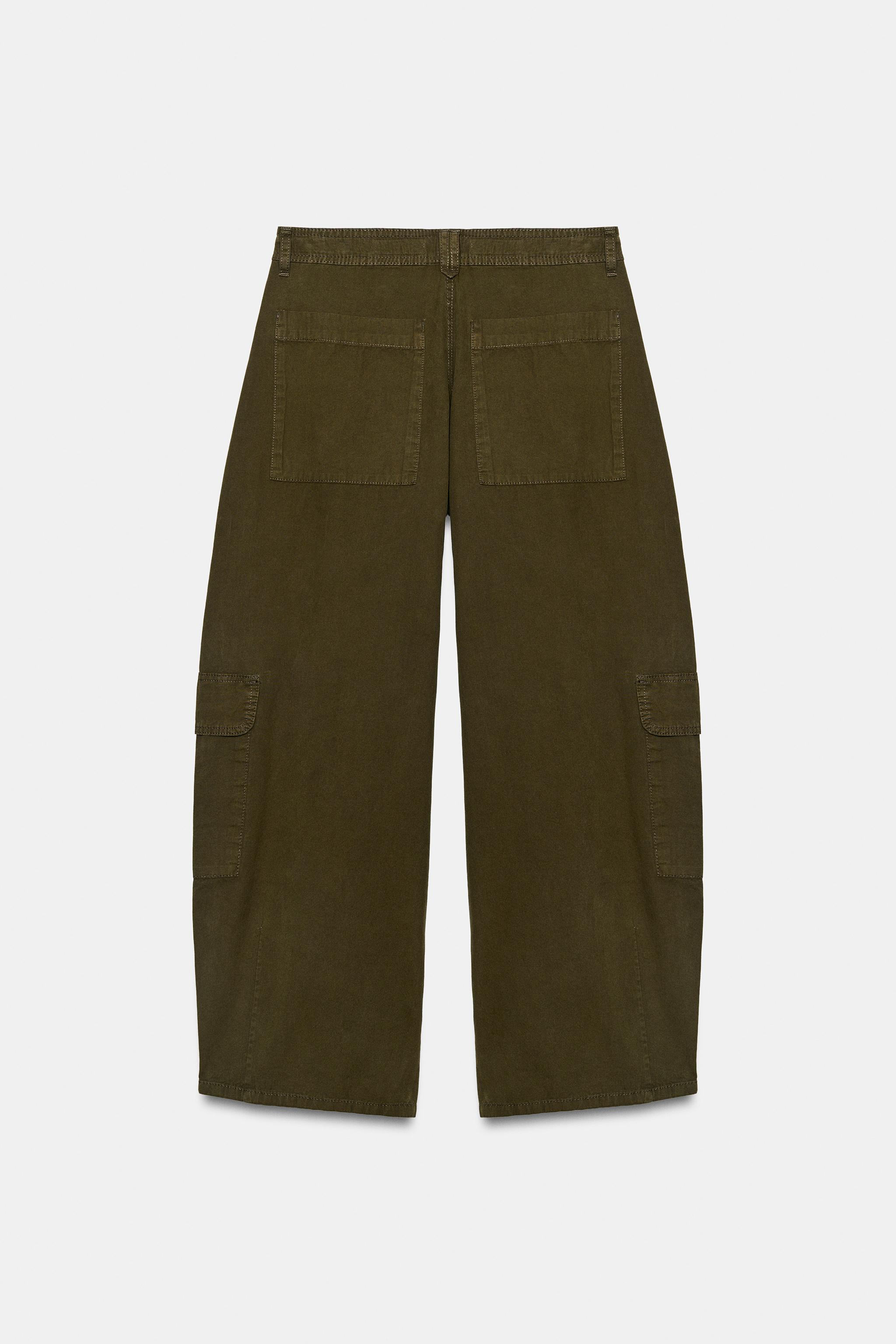OVERSIZE CARGO PANTS - Dark khaki | ZARA United States