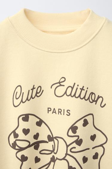 SWEAT IMPRIMÉ - Jaune de Zara - Image 2