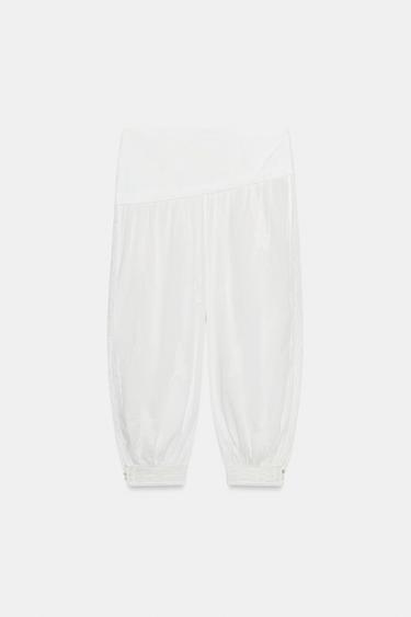 PANTALON BOUFFANT BRODERIES ZW COLLECTION - Écru de Zara - Image 4