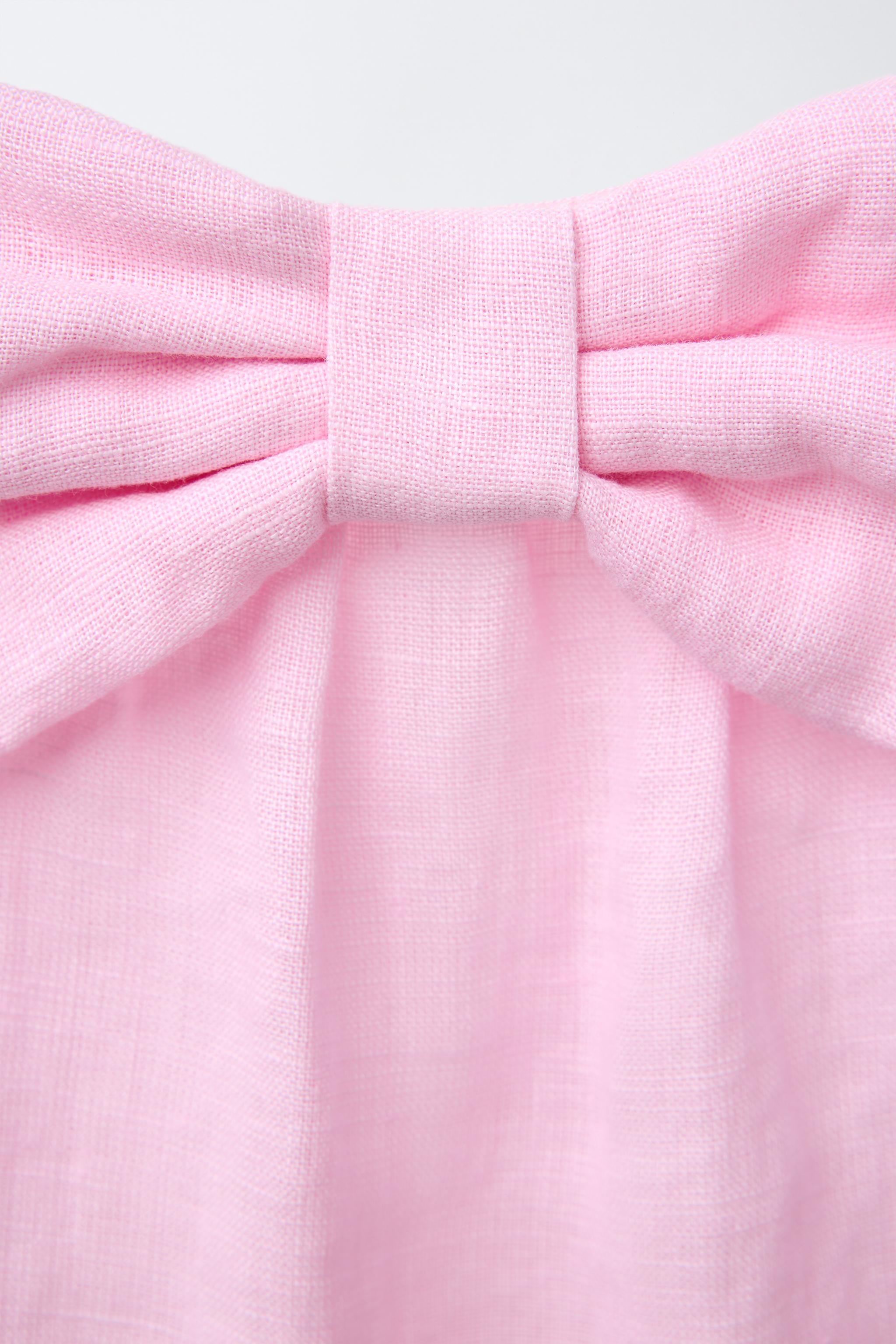 100% LINEN BOW TOP