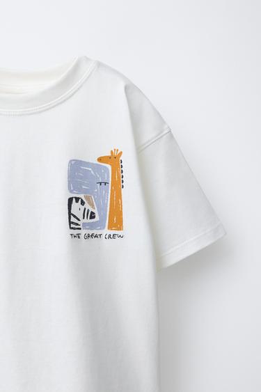 T-SHIRT IMPRIMÉ - Écru de Zara - Image 2