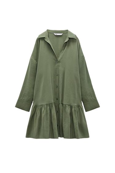 MINI DRESS WITH RUFFLED HEM