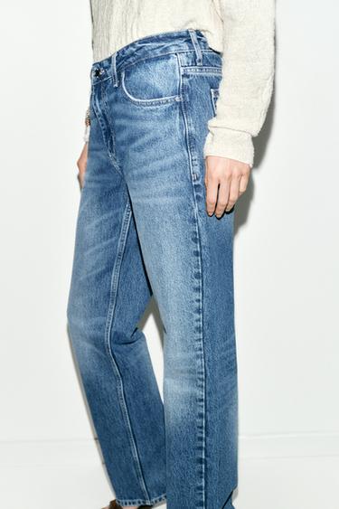JEANS Z1975 DROITS TAILLE BASSE LONGUEUR MAXI - Bleu de Zara - Image 6