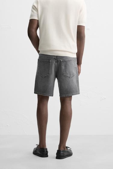SHORT EN DENIM COUPE CLASSIQUE - Gris de Zara - Image 2