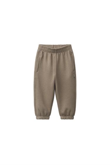 PLAIN JOGGING TROUSERS - Brown / Taupe by Zara