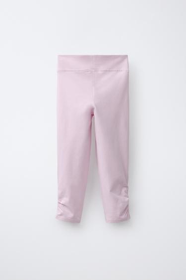 LEGGING CAPRI À PLIS - Rose de Zara - Image 1