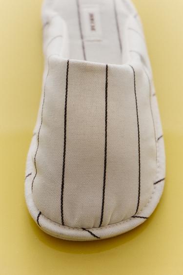STRIPED MULE SLIPPERS - Beige by Zara