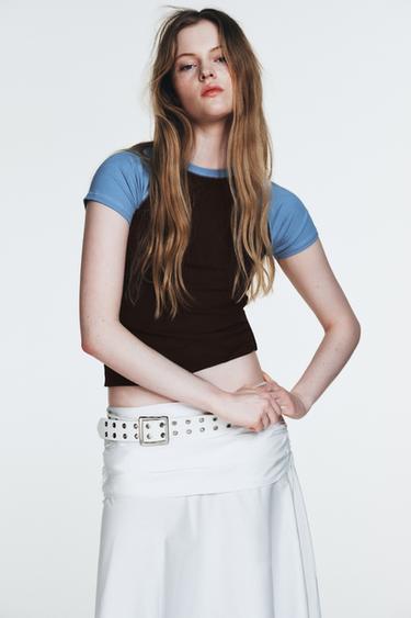 VOLUMINOUS MIDI SKIRT - White by Zara - Image 1