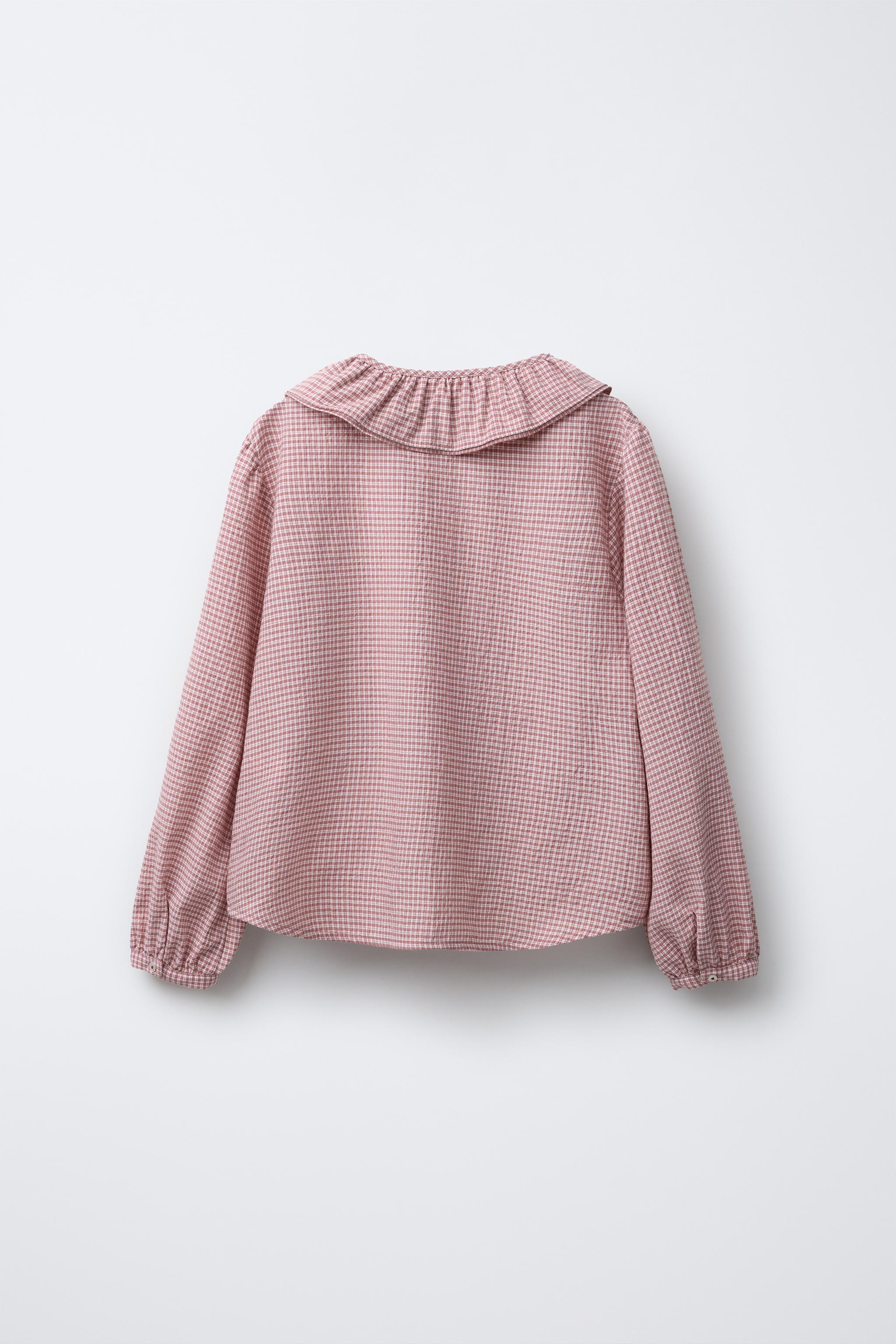 DOUBLE PETER PAN COLLAR PLAID SHIRT BENSIMON ® X ZARA