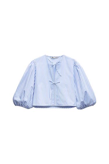 BLUSA POPELÍN LAZADAS ZW COLLECTION