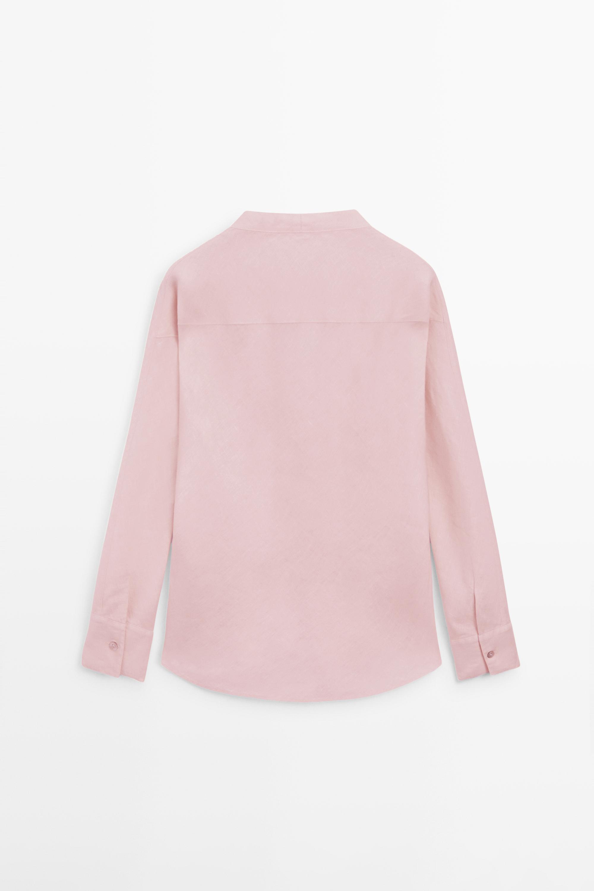 Lightweight 100% linen V-neck shirt