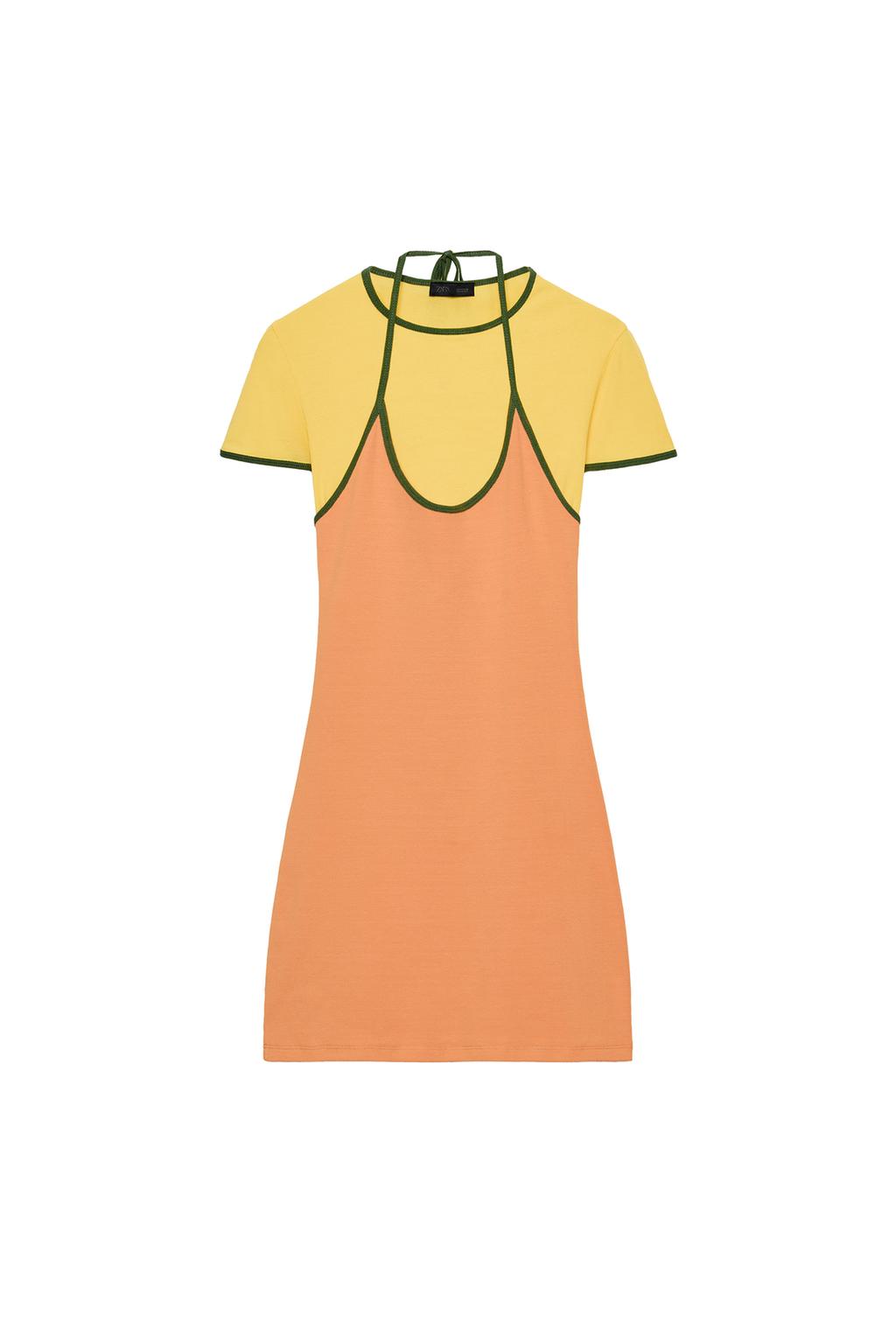 FAUX DOUBLE EFFECT MINI DRESS - image 3