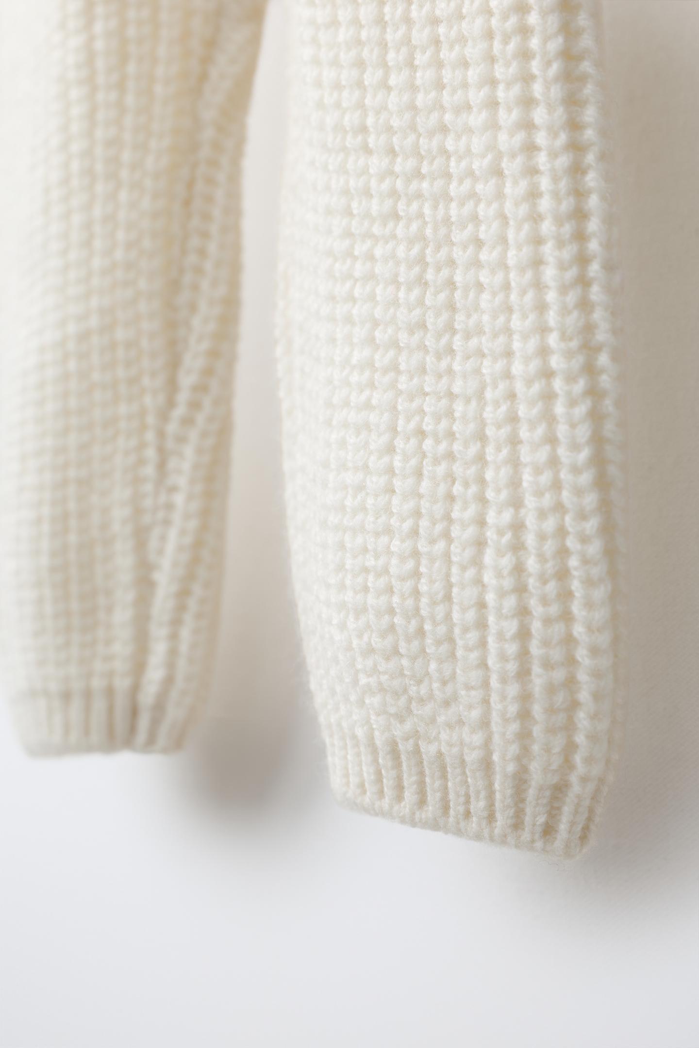 Детский комбинезон Zara 100% Wool Knit, цвет: Экрю — фото 5
