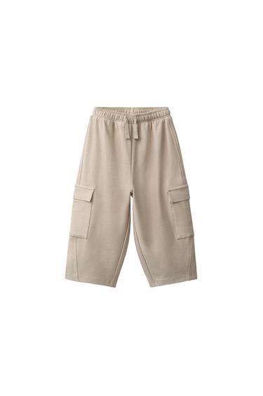 INTERLOCK CARGO TROUSERS - Dark beige by Zara