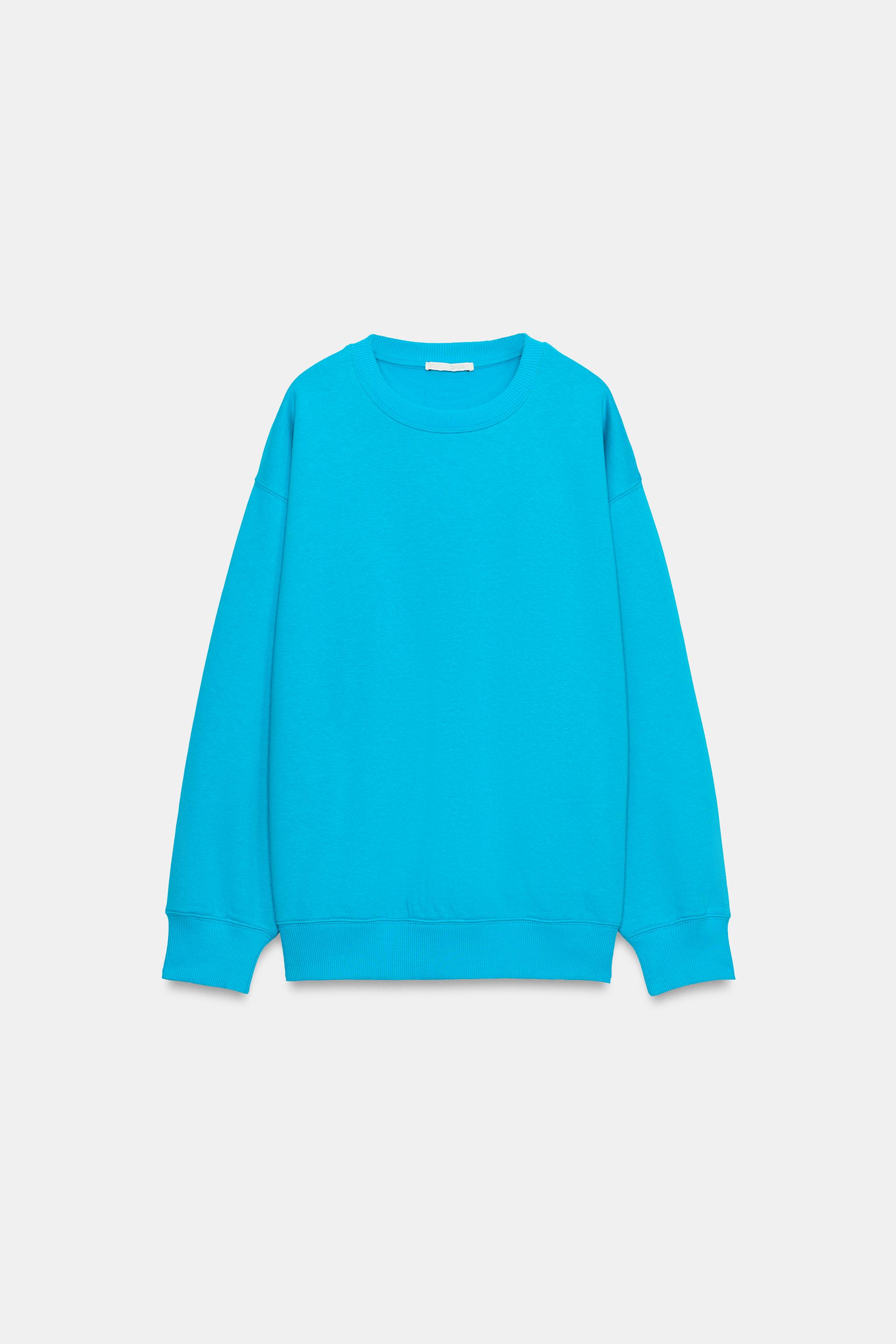 Женские худи Zara BASIC LONG SLEEVE SWEATSHIRT — фото 5