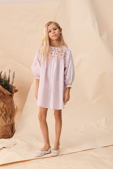 ROBE BRODERIES ÉDITION LIMITÉE - Mauve clair de Zara