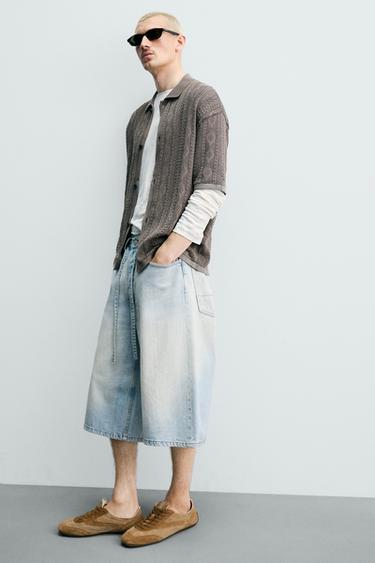 JACQUARD KNIT SHIRT - Greyish by Zara - Image 4