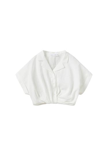 FLOWY CROP SHIRT