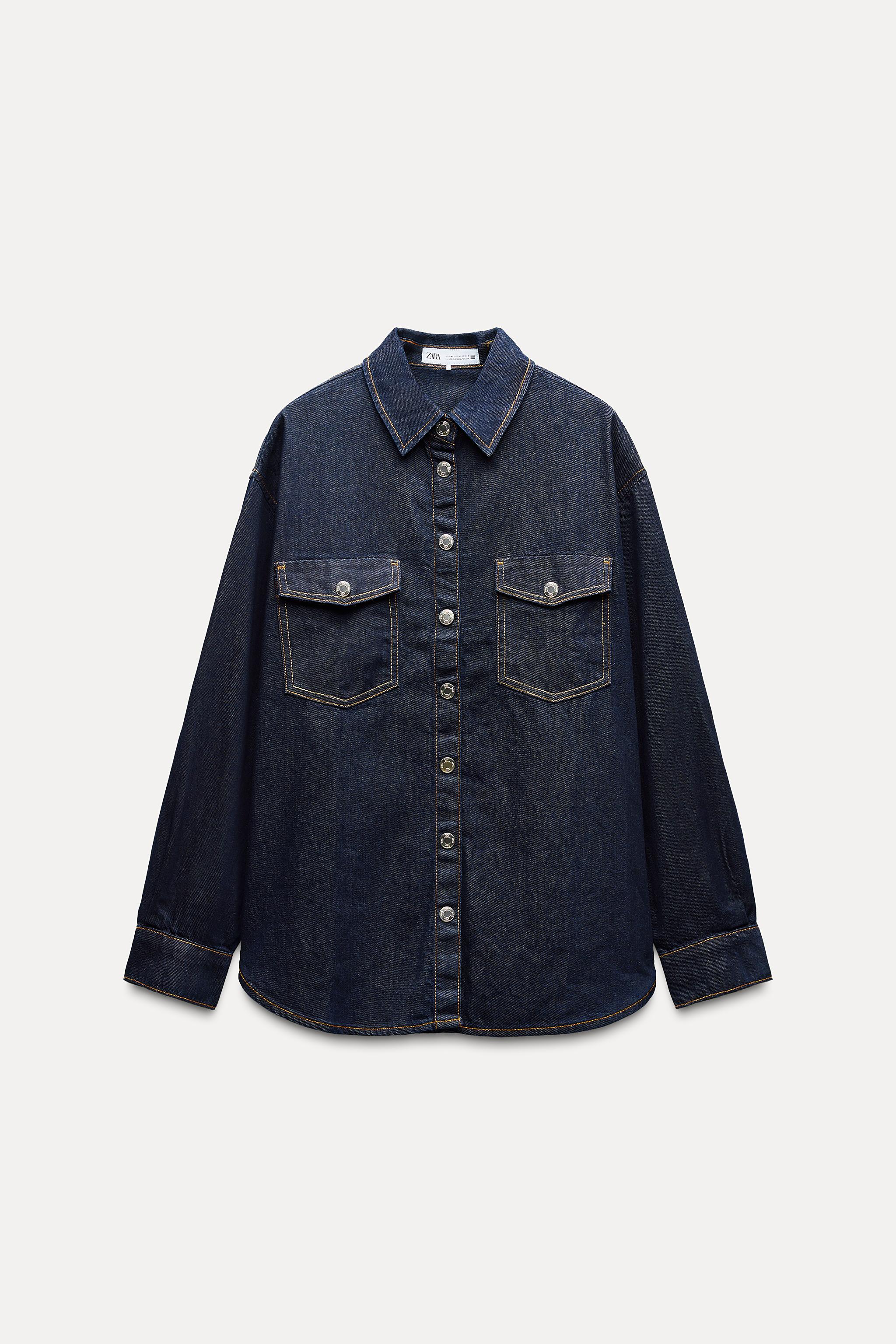 Zara denim shops shirt