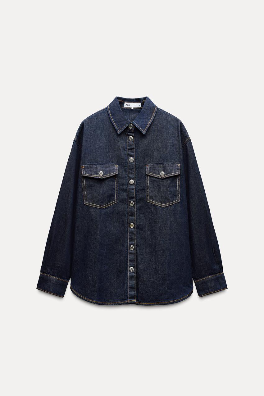 ベーシックデニムシャツ Z1975 - ブルー | ZARA Japan / 日本
