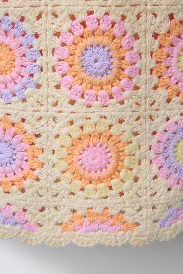 CROCHET KNIT DRESS - Pastel pink by Zara - Image 3