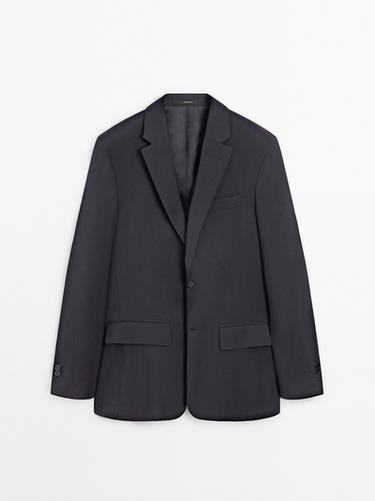 Zara 100% wool suit blazer - Navy blue