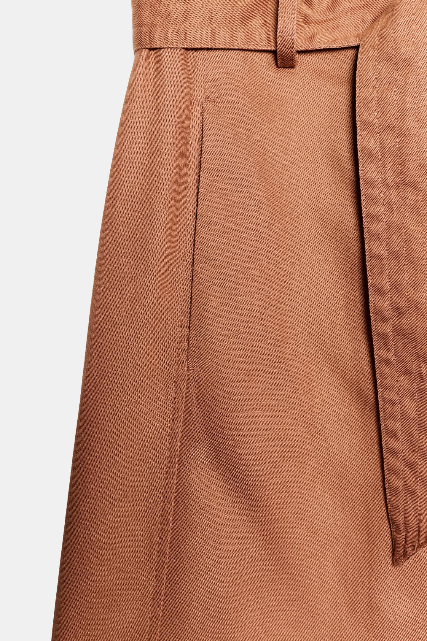 Женские шорты Zara Long Belted, цвет: Russet — фото 7