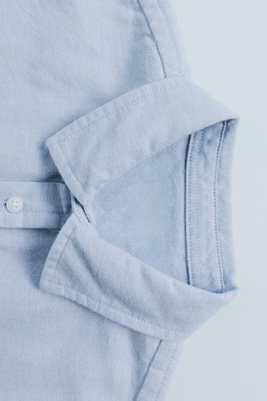 CAMISA OXFORD BÁSICA - Azul claro de Zara