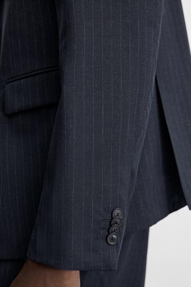 BLAZER COSTUME RAYURE BANQUIER - Bleu de Zara - Image 5