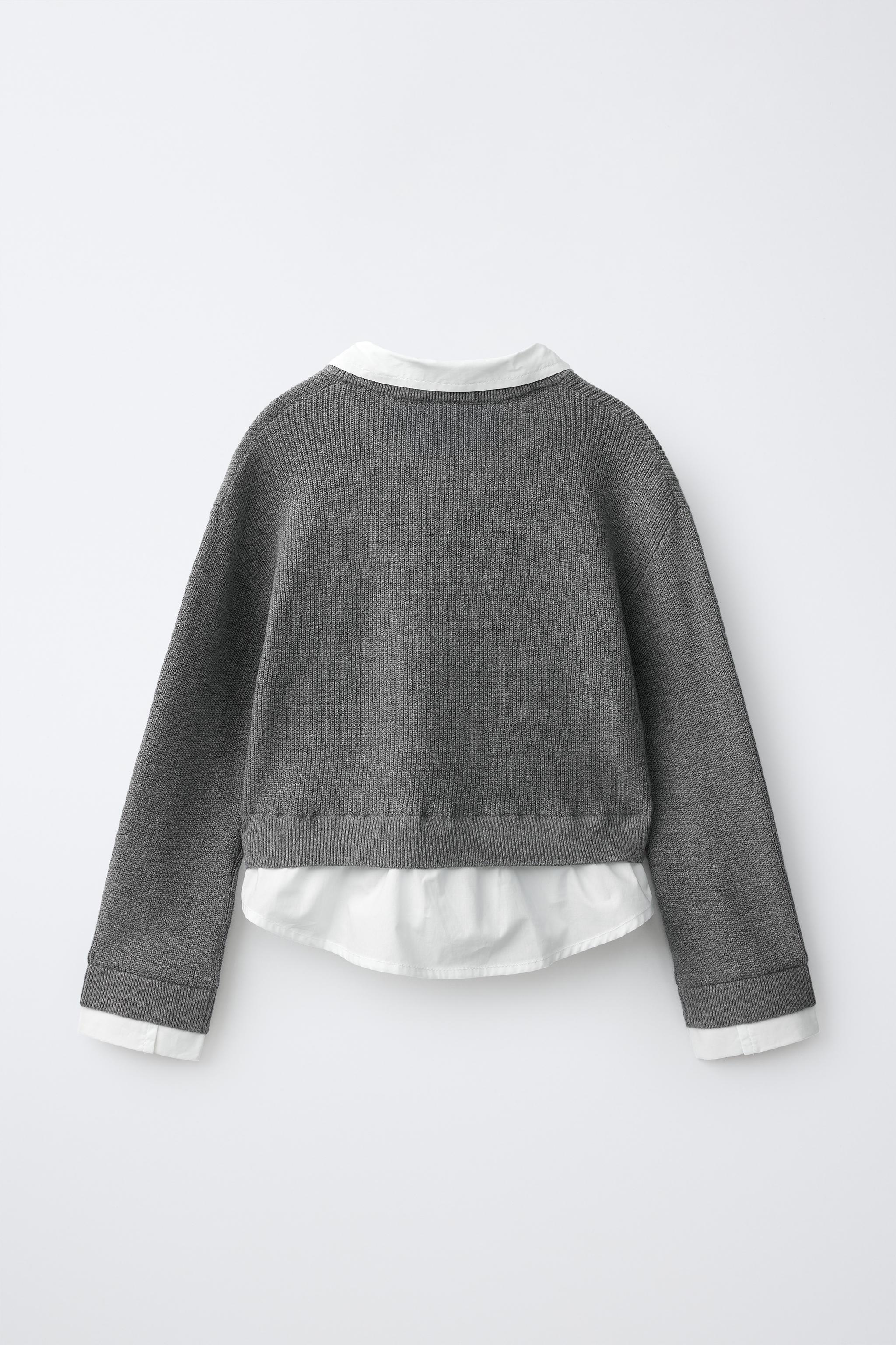 PULL EN MAILLE À COL AMOVIBLE