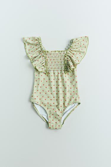 2-6 ANNI/ COSTUME A QUADRI VICHY CON CILIEGIE - Olio di Zara