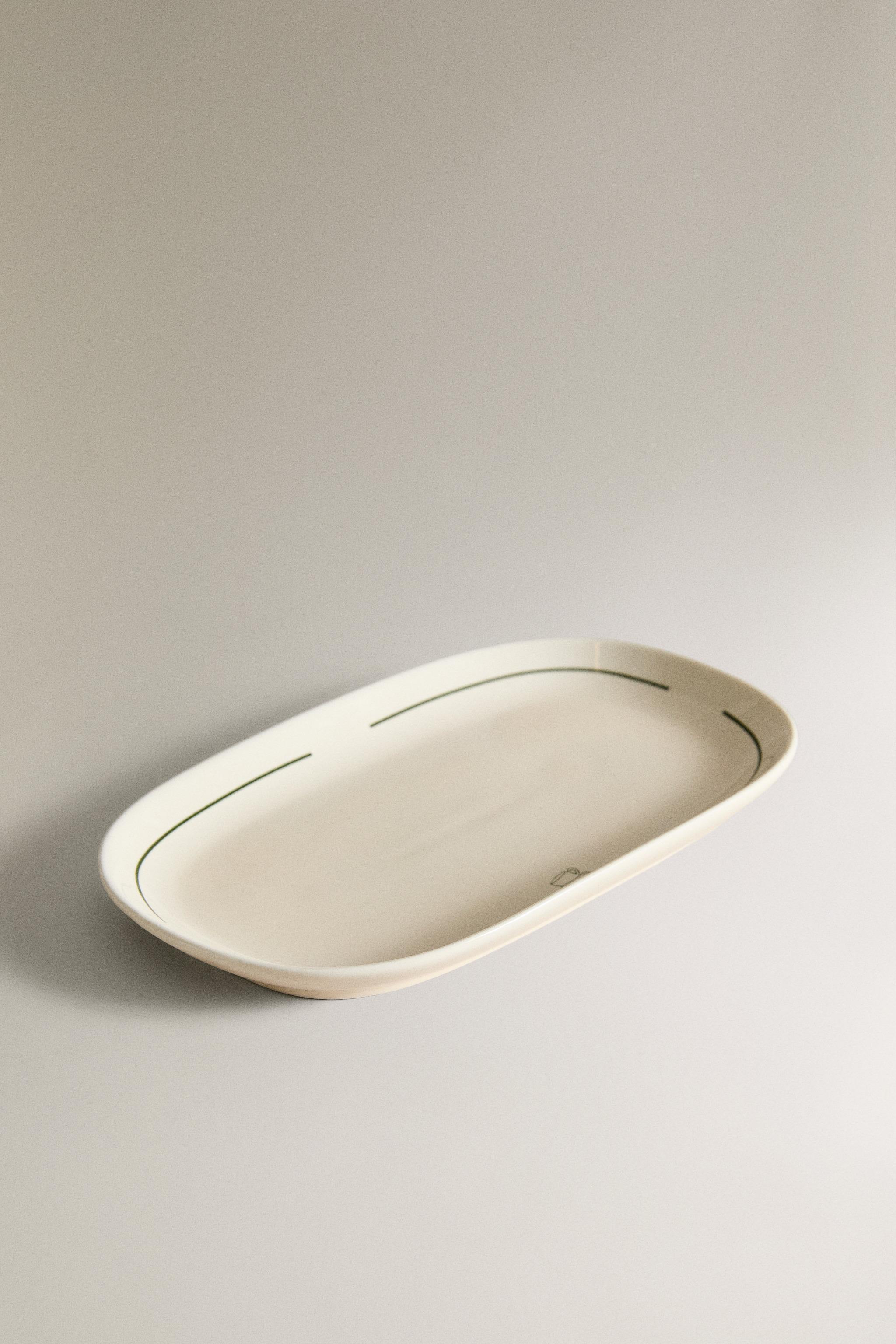 STONEWARE COFFEE SHOP SERVING DISH