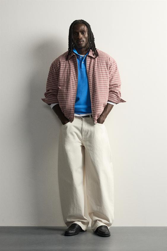 QUILTED CHECKED OVERSHIRT - Rouge de Zara - Image 0