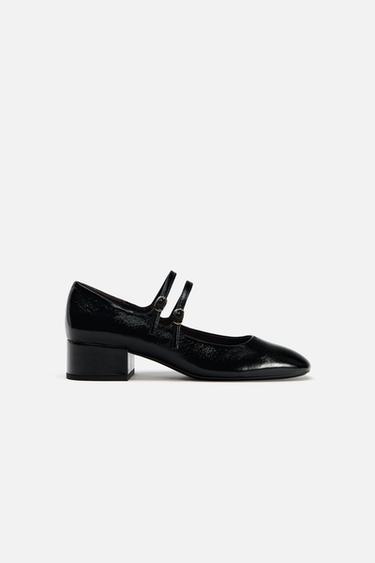 DOUBLE STRAP HEELED SHOES - Black by Zara