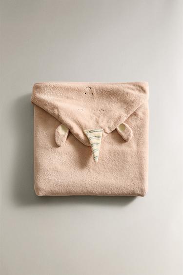 HOODED BABY TOWEL - Pink by Zara - Image 3