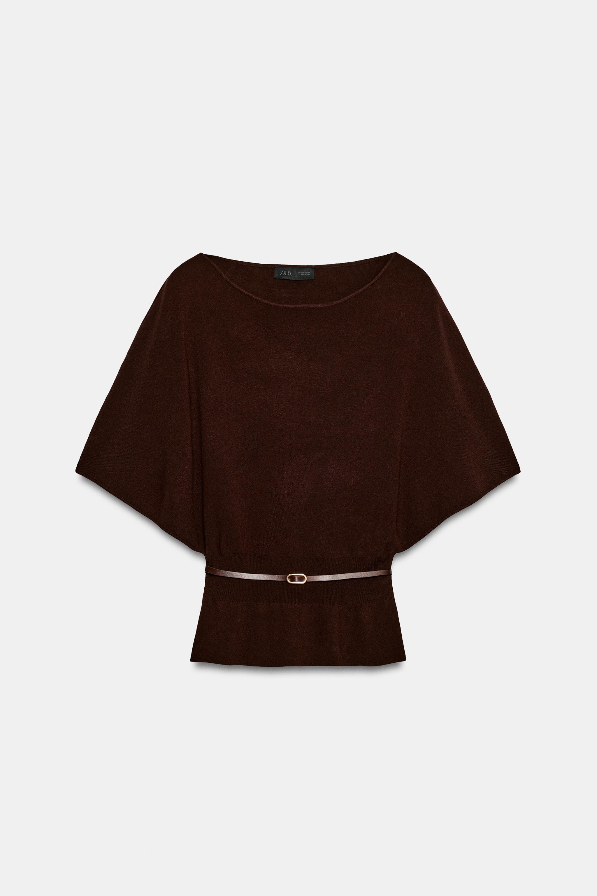 TOP EN MAILLE À CEINTURE