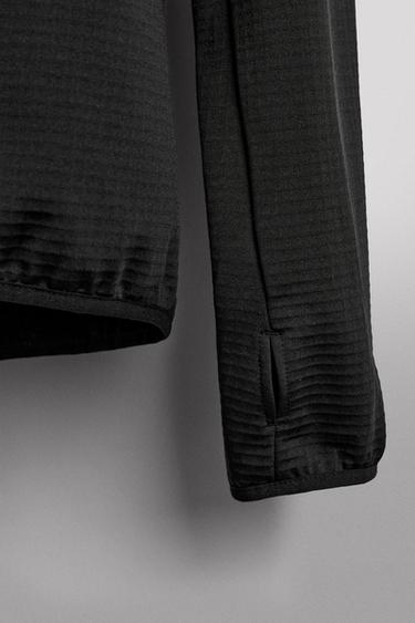 TECHNICAL FLEECE-LINED HOODIE - Black by Zara - Image 10