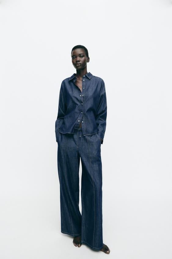 Veste En Jean Oversize Femme Zara Ensemble En Jean Oversize